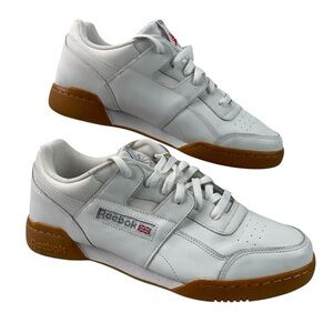 Reebok Workout Plus White, Carbon Leather Mens Running Trainers Shoes CN2126 New